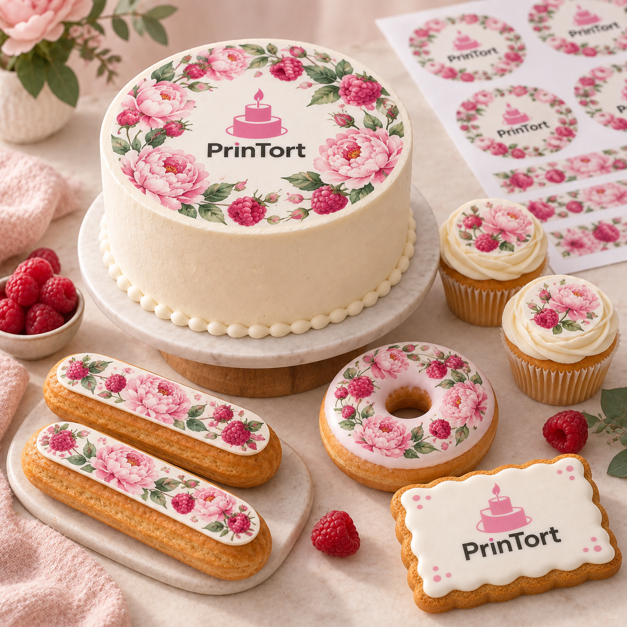 Главная PrinTort — Одна сахарная печать на торте, капкейках, эклерах, пончике с вырезанным центром и прянике Главная PrinTort — Одна сахарная печать на торте, капкейках, эклерах, пончике с вырезанным центром и прянике